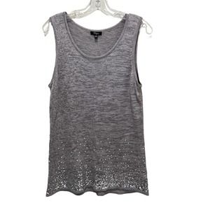 Cupio Sequin Sweater Tank Top Grey Size XL